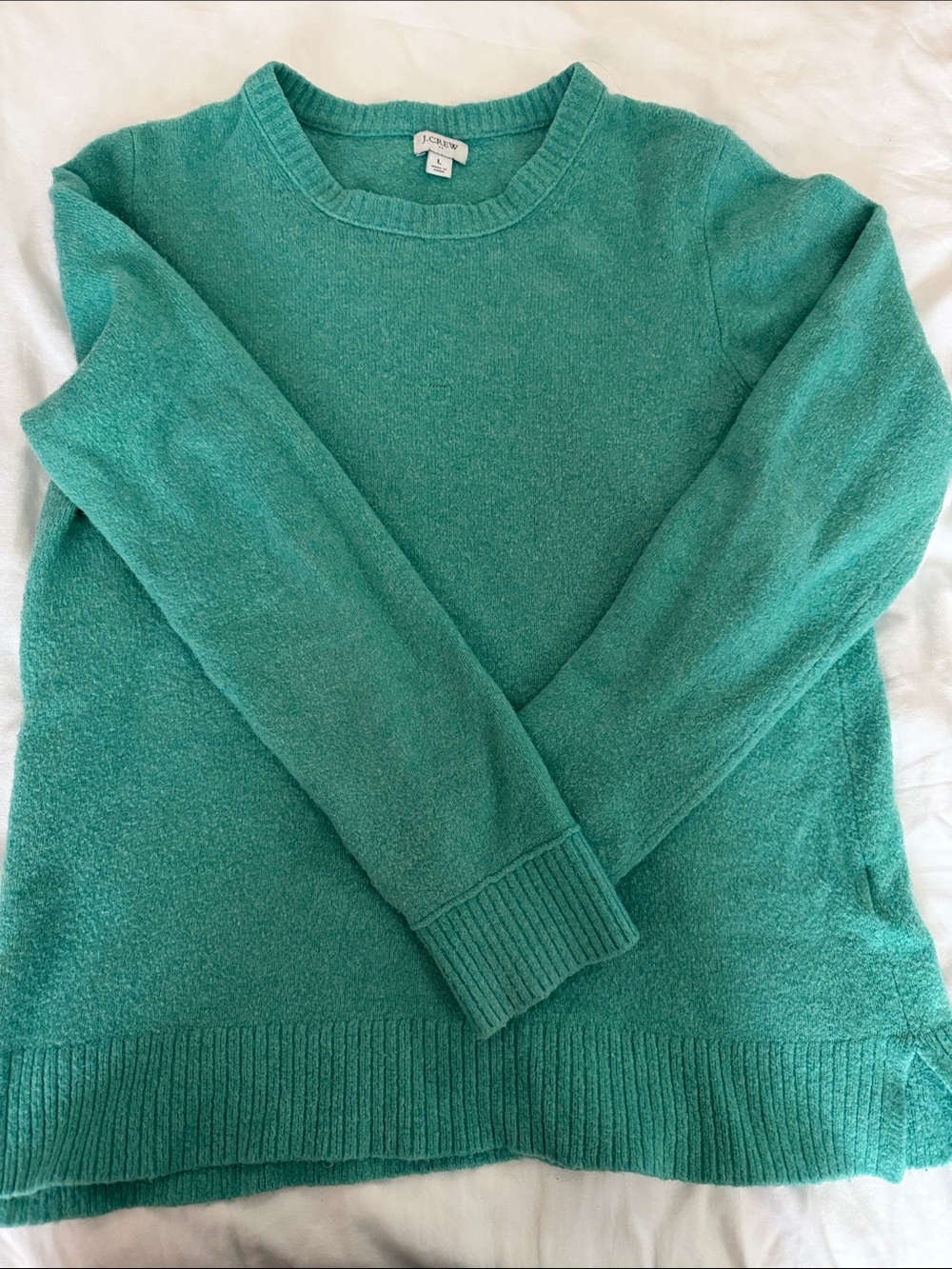 J. Crew Teal Green Crewneck Sweater